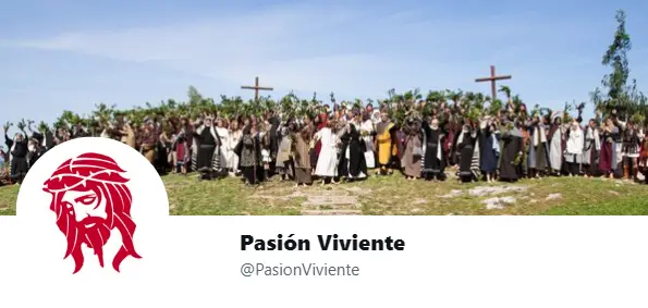 Captura de pantalla con el perfil de la Pasión Viviente de Castro-Urdiales en Twitter